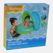 Bestway Splash Star Shaded Baby Boat - Green/Babyblue
