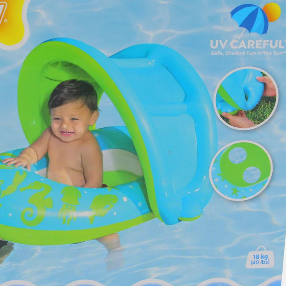 Bestway Splash Star Shaded Baby Boat - Green/Babyblue
