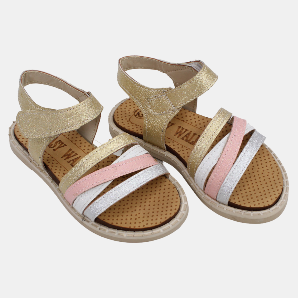 Girls Leather Sandals - Soft Colors - Clothing - Easy