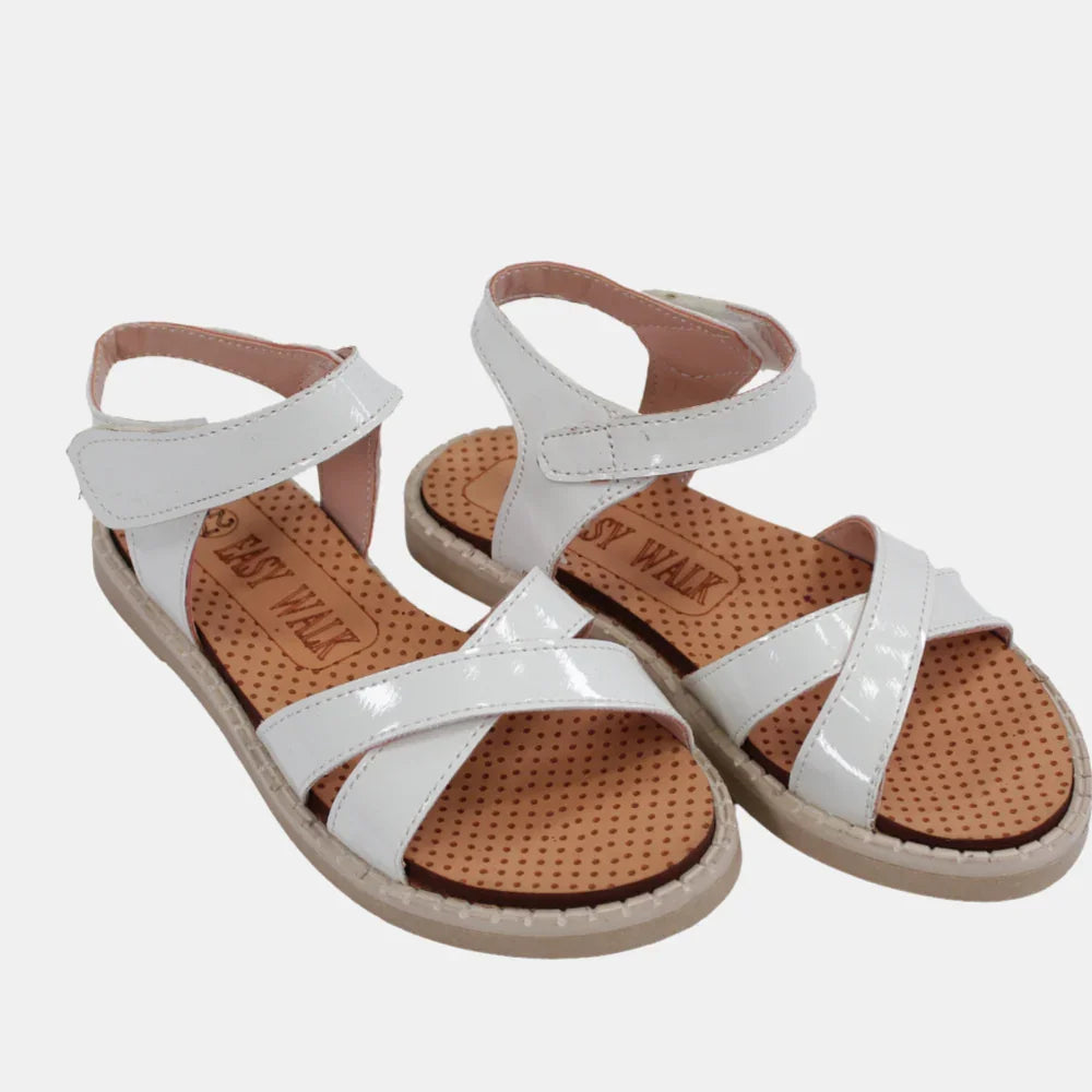 Girls Leather Sandals – Soft Colors - Clothing - Easy