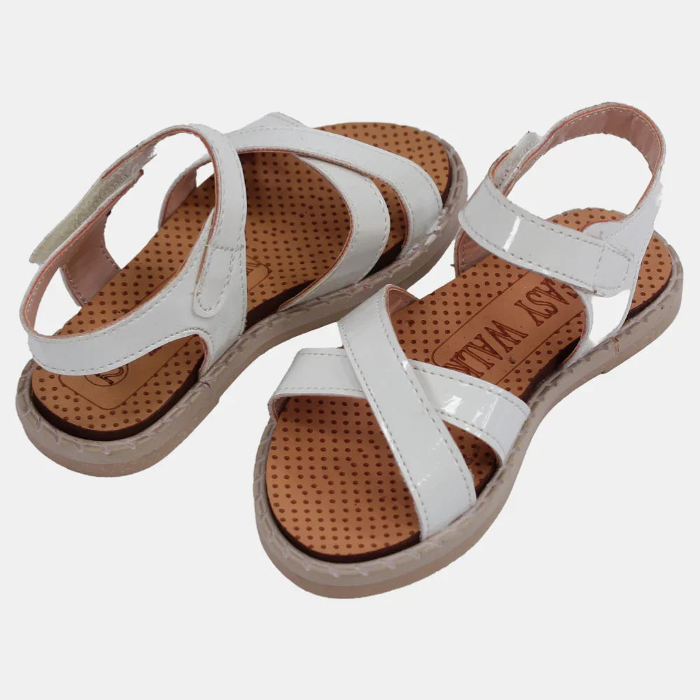 Baby Girls Leather Sandals – Soft Colors
