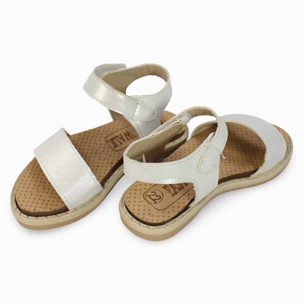 Baby Girls Leather Sandals - Shiny