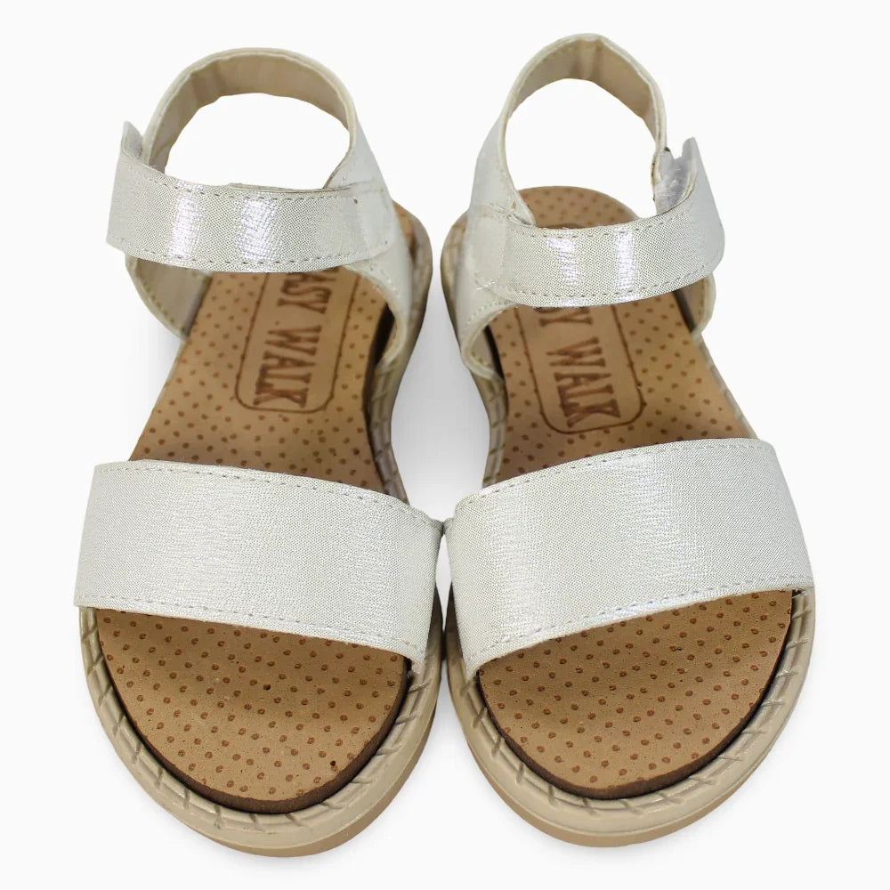 Baby Girls Leather Sandals - Shiny