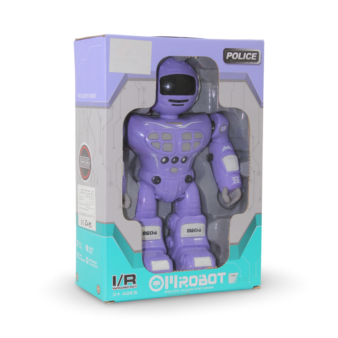 Hongtuo Police Infrared RC Robot Toy – Purple