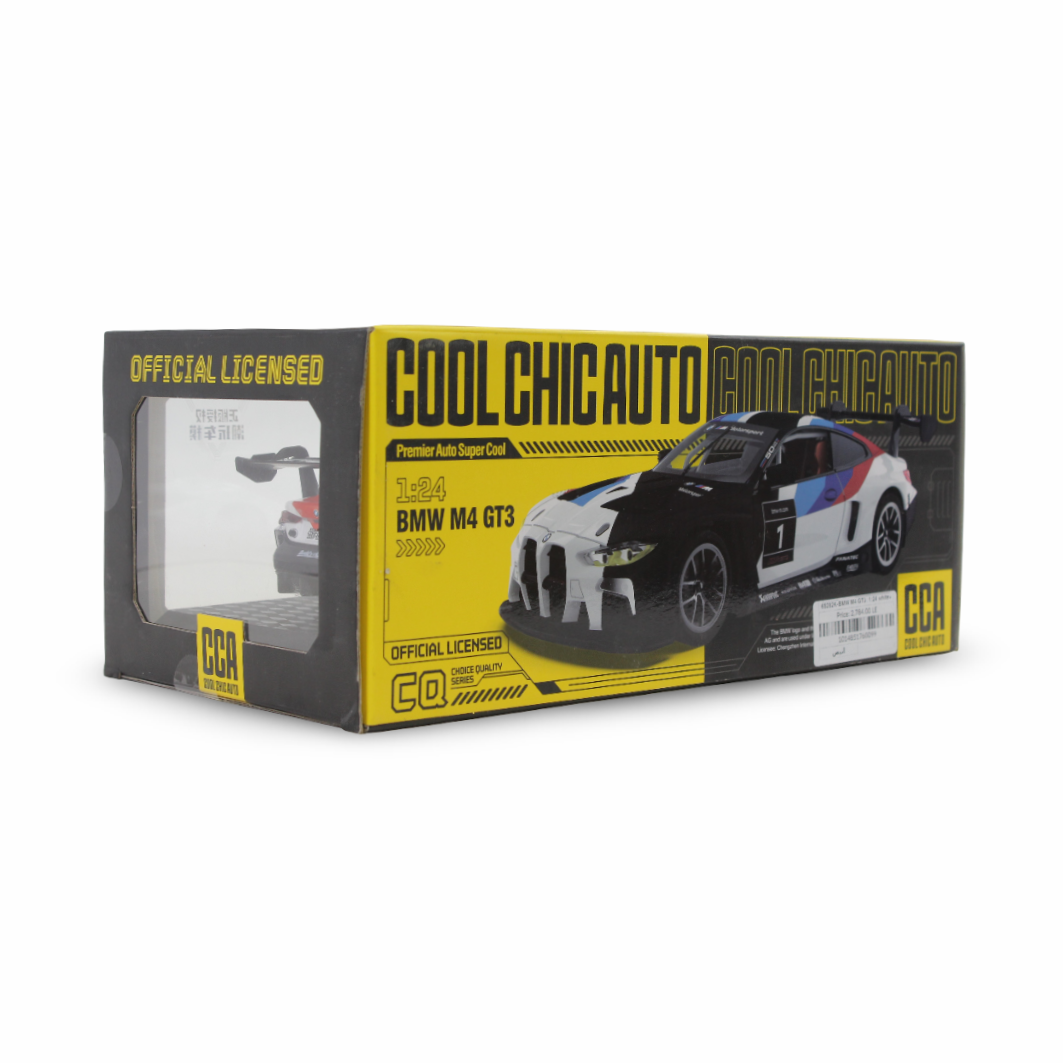 CCA (Cool Chic Auto) 1:24 scale BMW M4 GT3 Diecast Model Car – White & Blue
