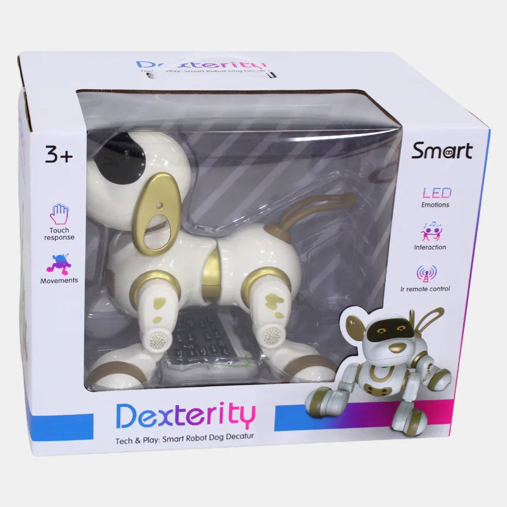 Robot Dog – White & Gold