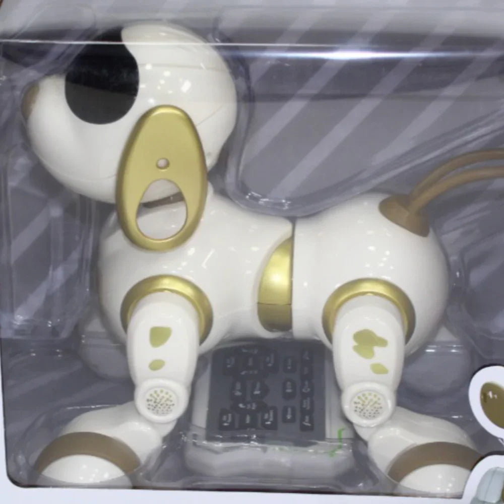 Robot Dog – White & Gold