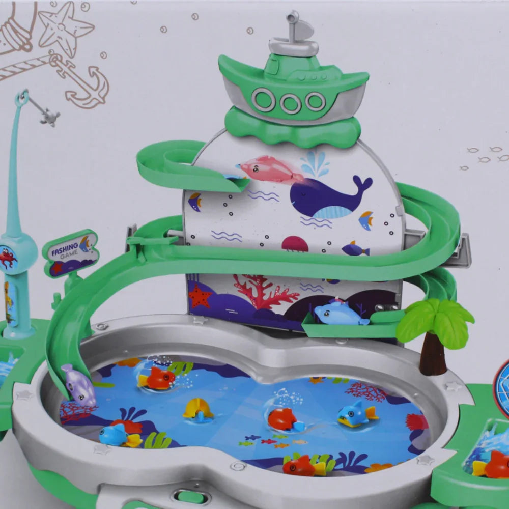 Cute Stone Fishing Game – Interactive Toy for Kids (Green)