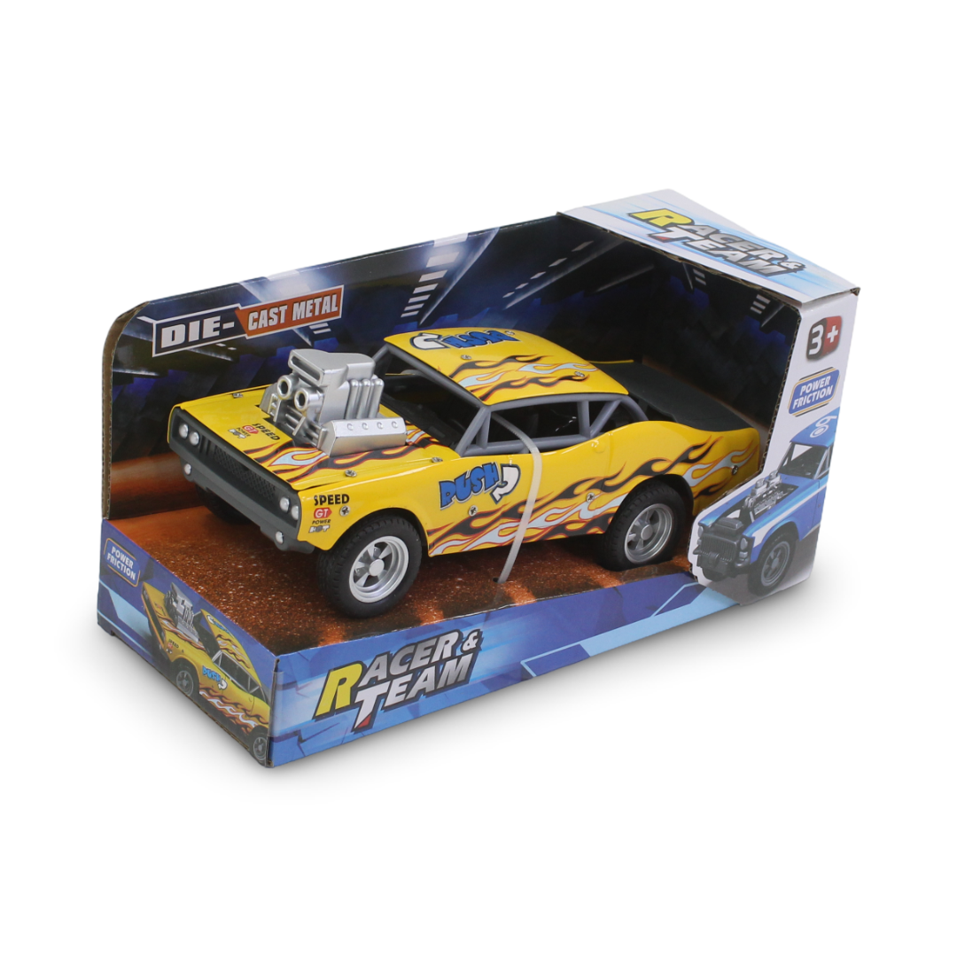 "Racer Team" Die-Cast Metal Car – Yellow
