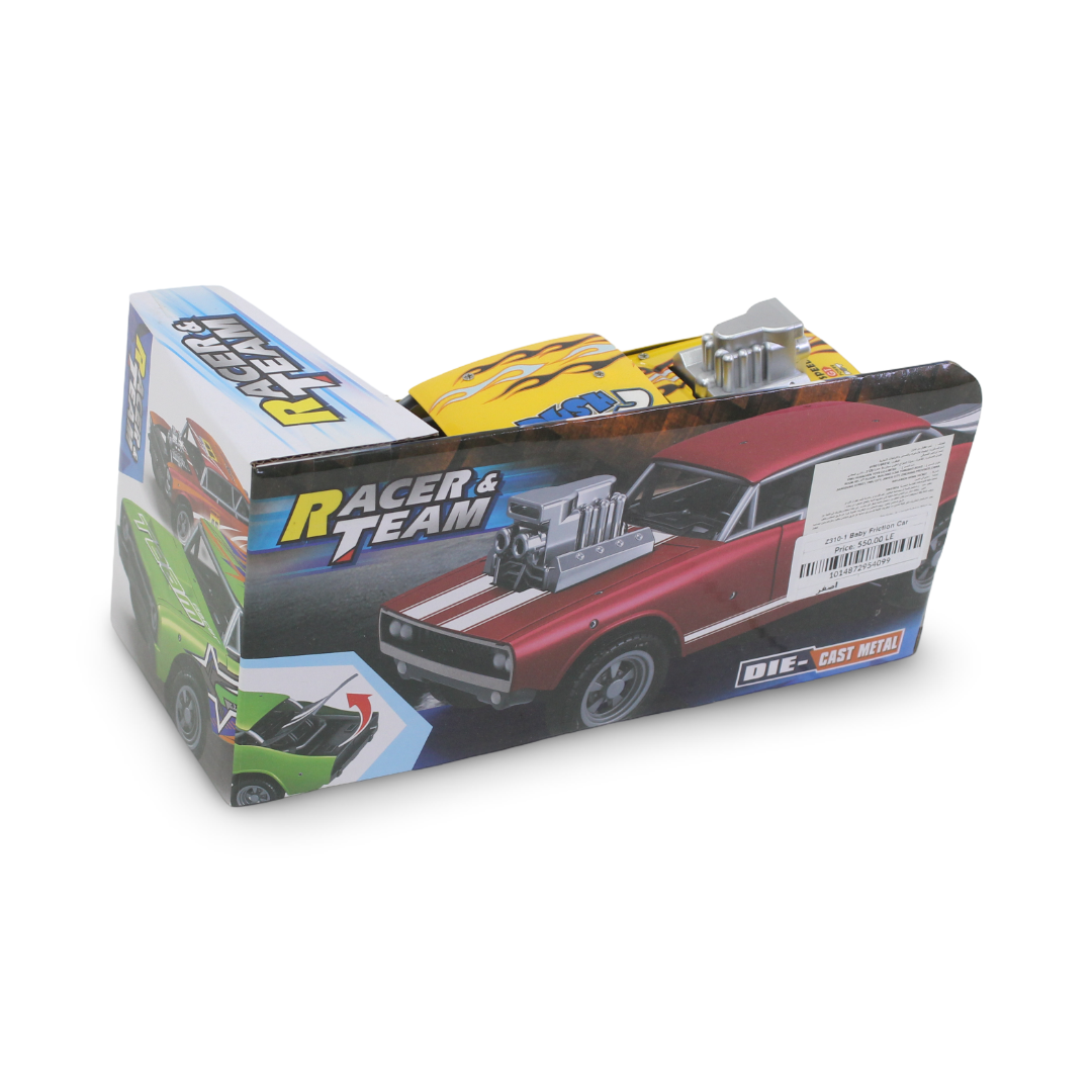 "Racer Team" Die-Cast Metal Car – Yellow