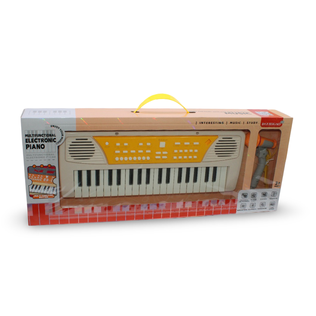 Electronic Piano with Microphone – Beige - Toys - Egypt