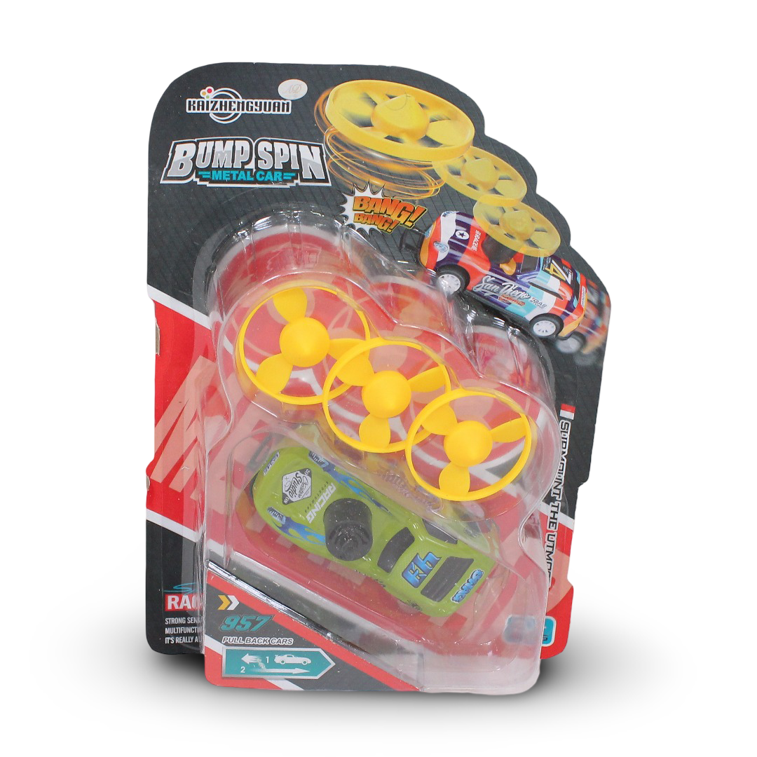 Kaizhengyuan Bump Spin Metal Car – Green - Toys