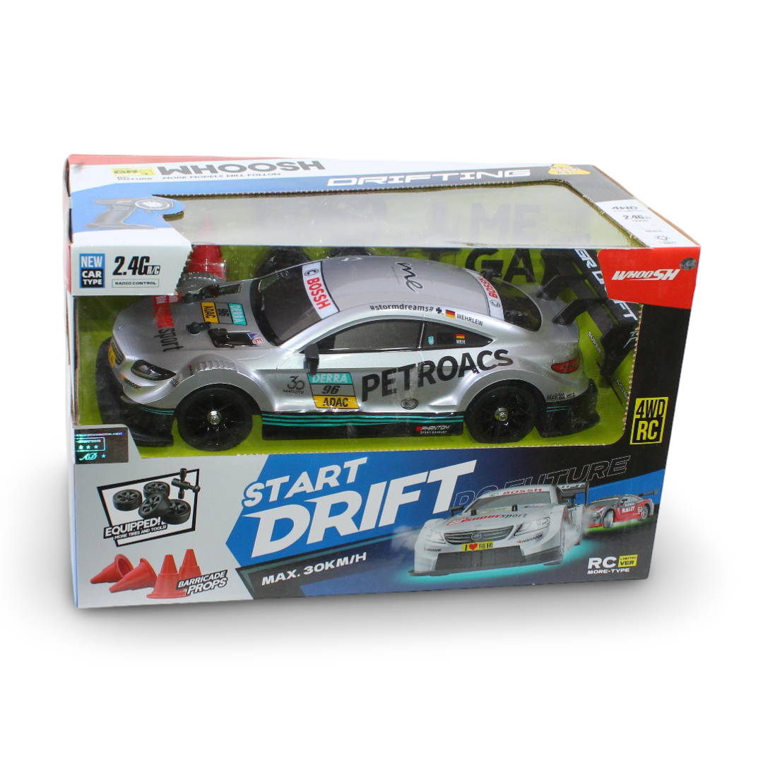 Lean Toys 1:16 Scale RC Start Drift Car – Silver
