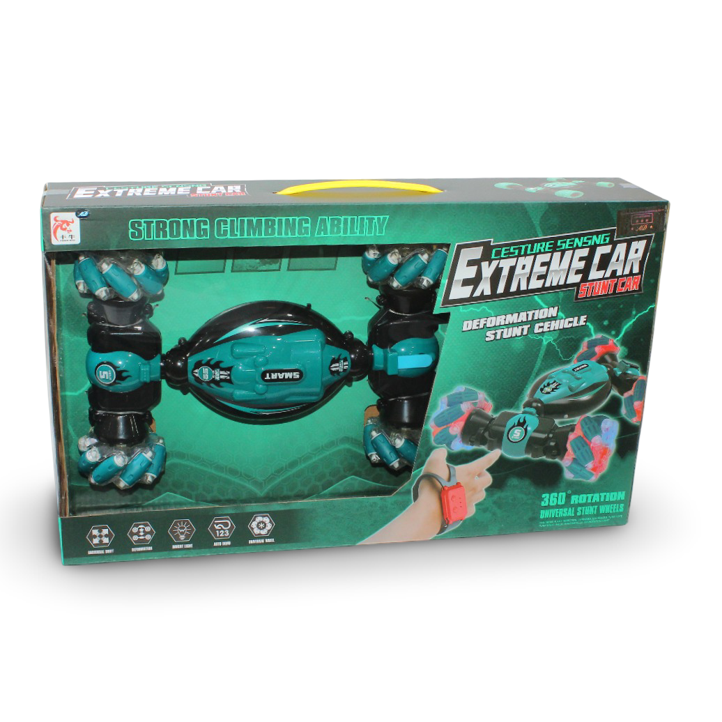 Gesture Sensing Extreme Rechargeable Stunt Car – Turquoise - Toys - Egypt