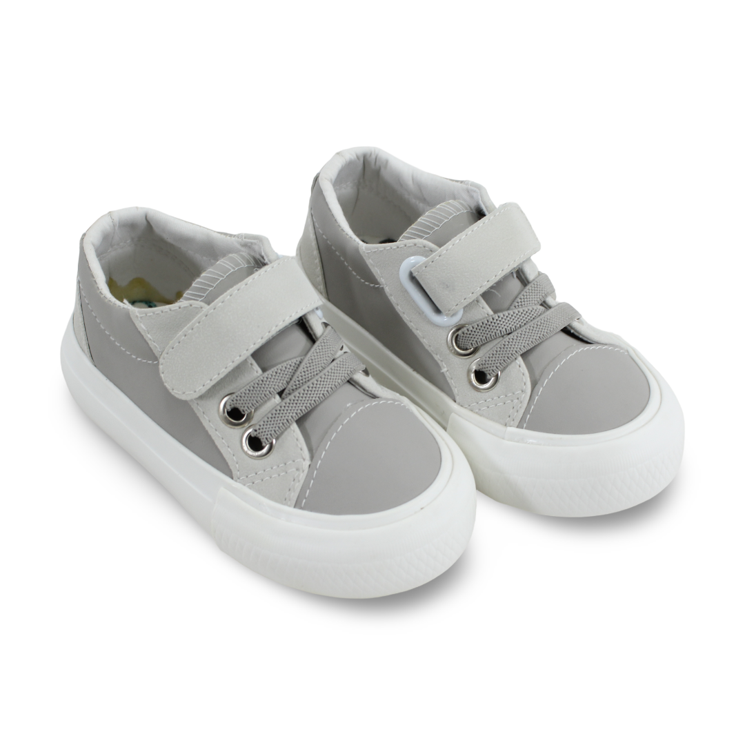 Unisex Baby Leather Sneakers – Grey - Clothing - Jespring