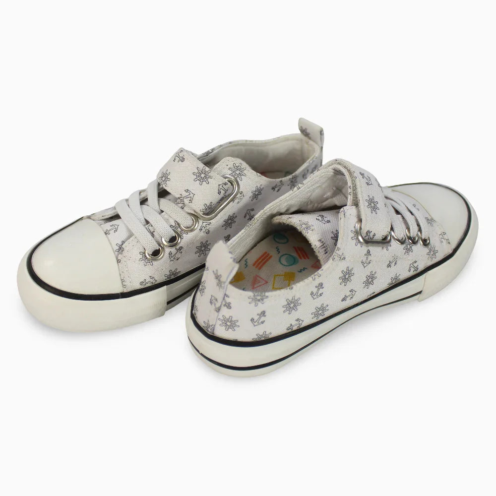 Boys Leather Sneakers – Anchors Details