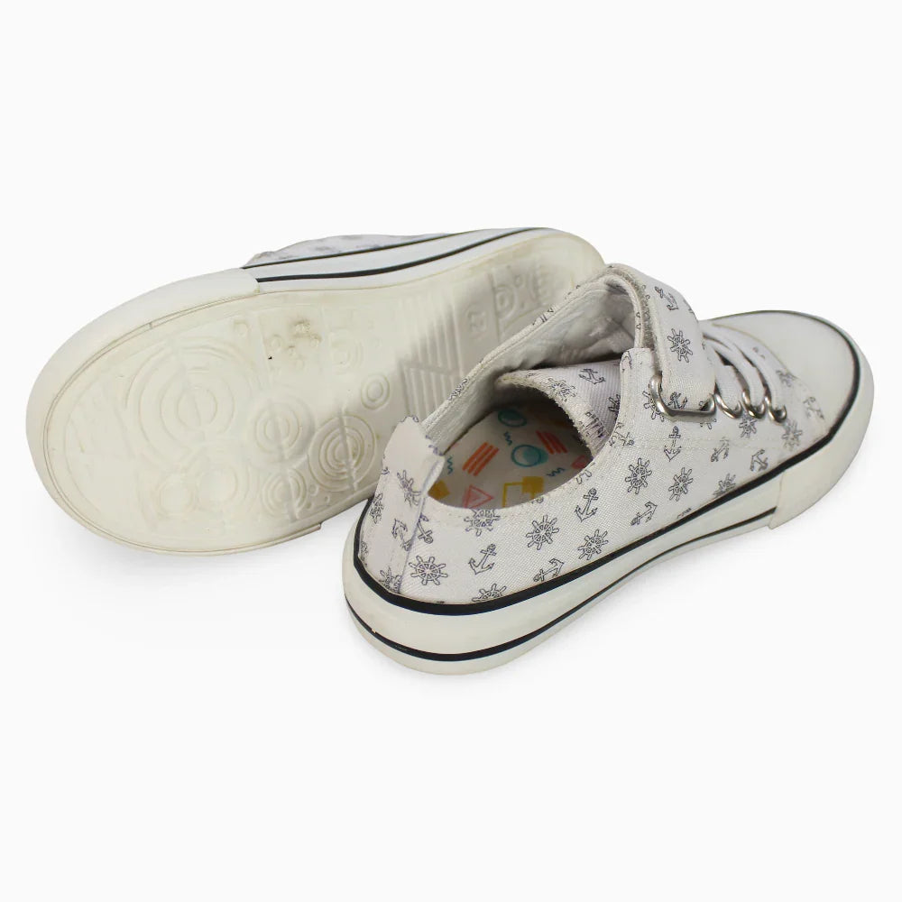 Boys Leather Sneakers – Anchors Details