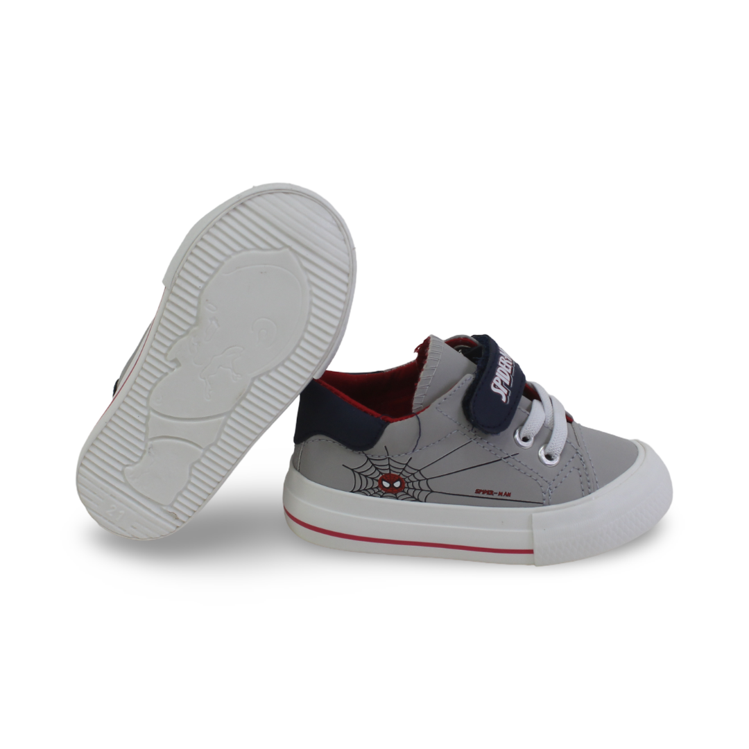 Baby Boys Leather Sneakers – Grey