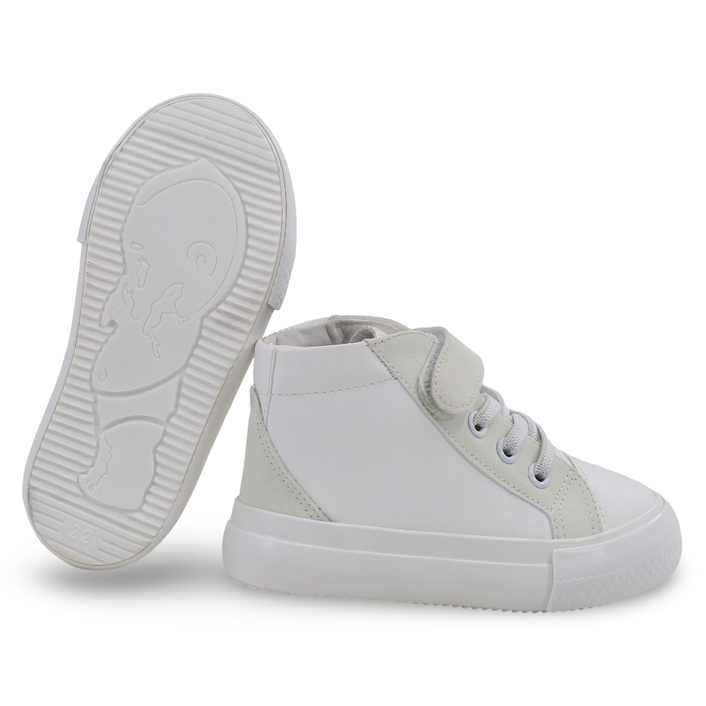 Unisex Leather Half Boots – White