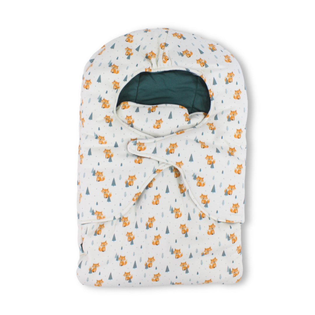 Cotton Baby Port – Off-White with Fox Print
