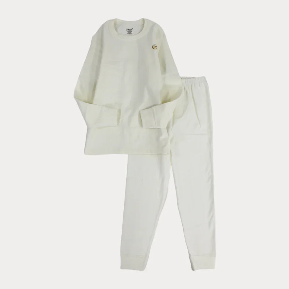 Unisex Offwhite Thermal Underwear Set