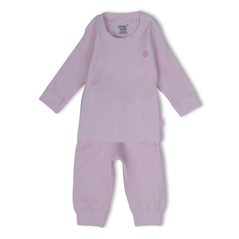 Baby Girls Cotton Thermal Set – Pink - Clothing - Junior