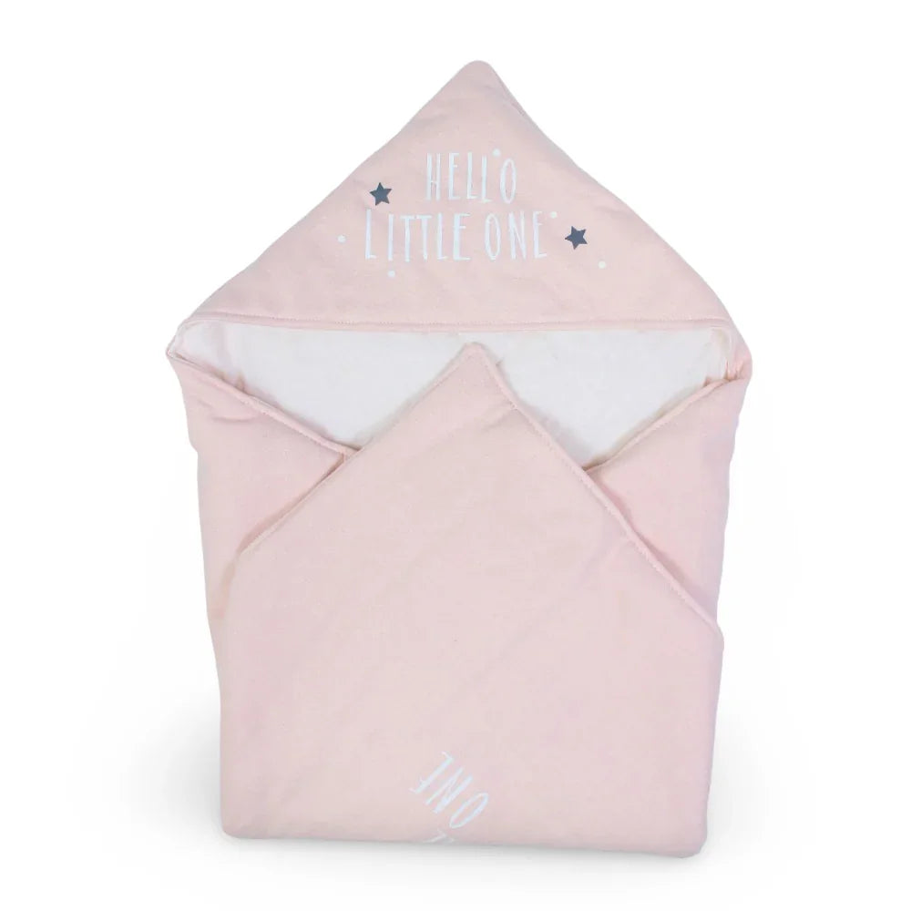 Cotton Baby Blanket – Pink with Elephant Design