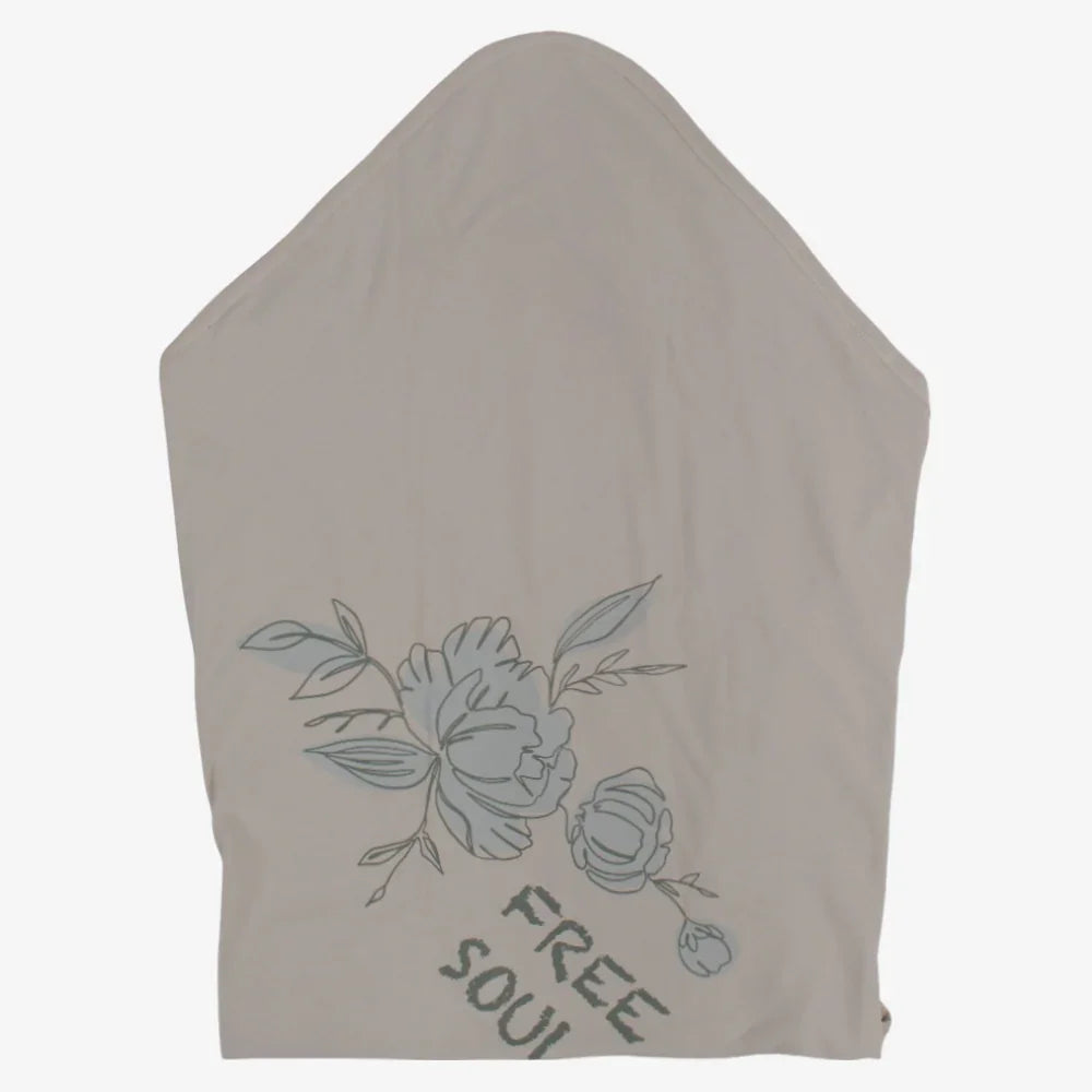 Baby Girls Cotton Blanket – Beige "Free Soul” Design