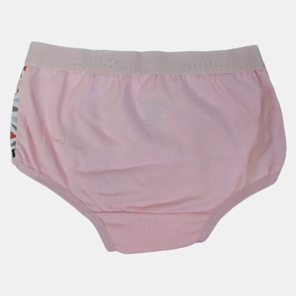 Girls Cotton Panties – Pink Triangular Print