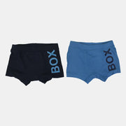 Pack of 2 – Boys Cotton Boxer Shorts & Petrol & Navy