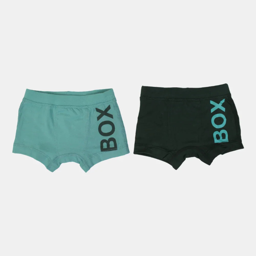 Pack of 2 – Boys Cotton Boxer Shorts & Olive & Pistachio