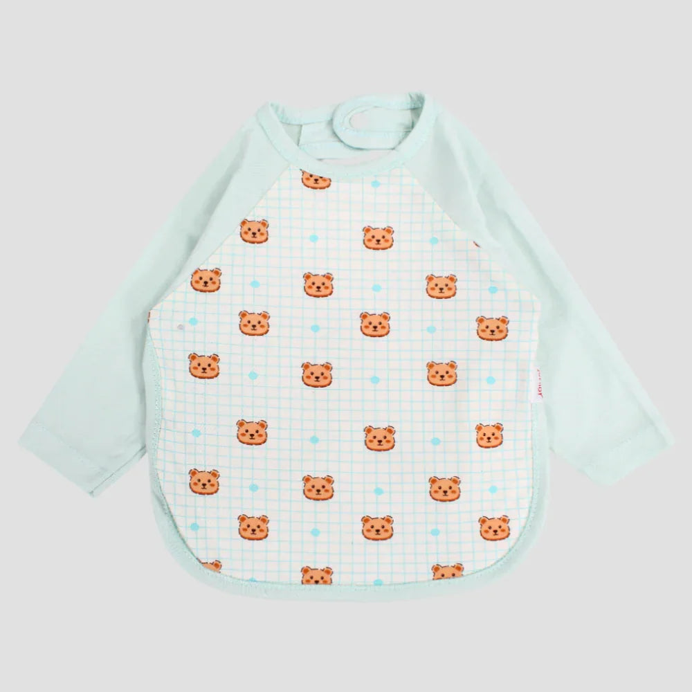 Bear Heads Long-Sleeved Bib