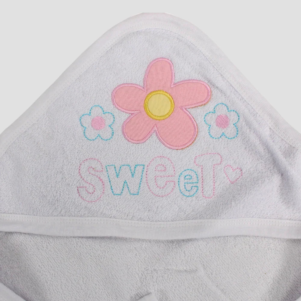 Sweet Flower Baby Hooded Towel