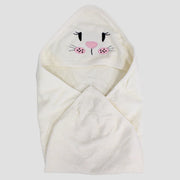 Off-White Bunny Face Baby Hooded Towel