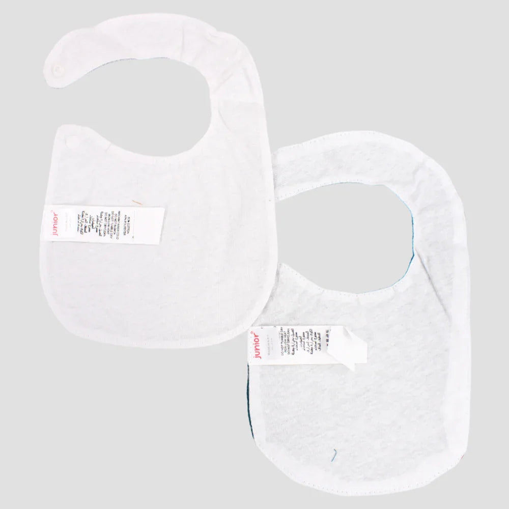 Pack of 2 - Teal & Grey Funfair Bibs
