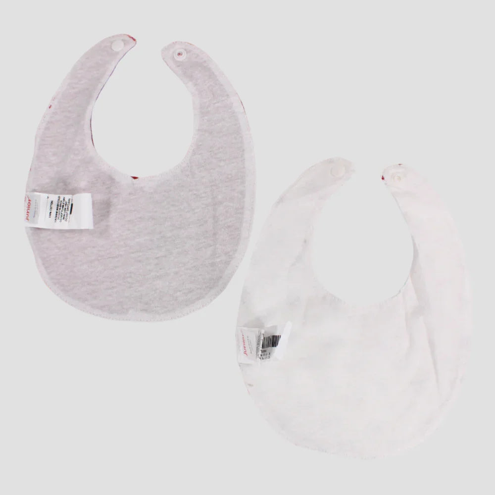 Pack of 2 - Taupe & Off-White Woo Hoo Bibs