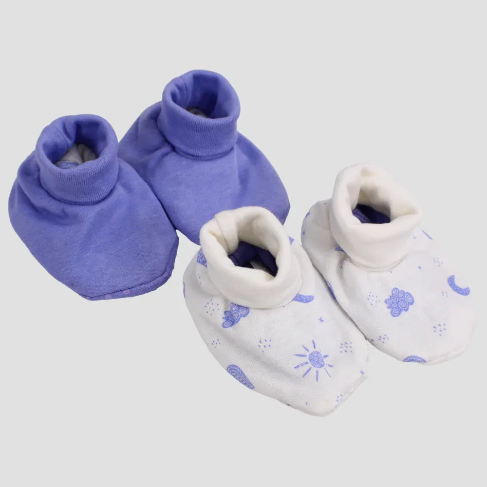 Pack of 2 - Purple/White Baby Shoes