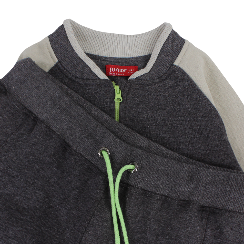 Boys Cotton Pajama Set – Grey