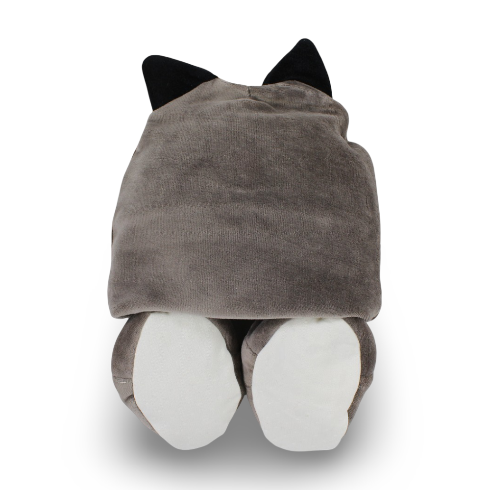 Baby Boys Velvet Winter Set – Coffee with Squirrel Design (Beanie + Footies)
