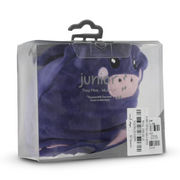 Baby Girls Velvet Winter Set – Purple with Bunny Design (Beanie + Footies)