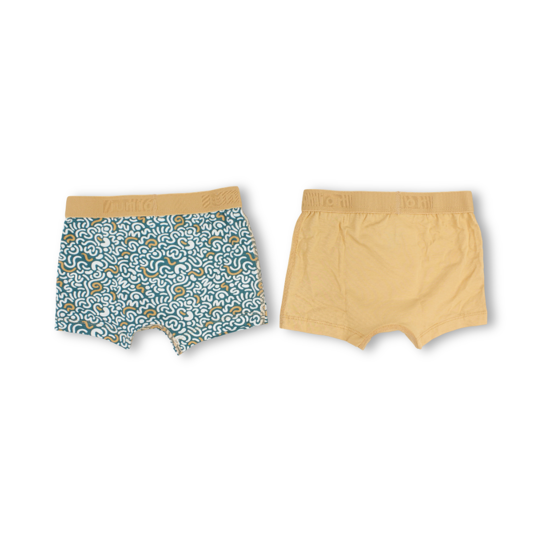 Boys Cotton Boxer Shorts – Yellow (Pack Of 2)