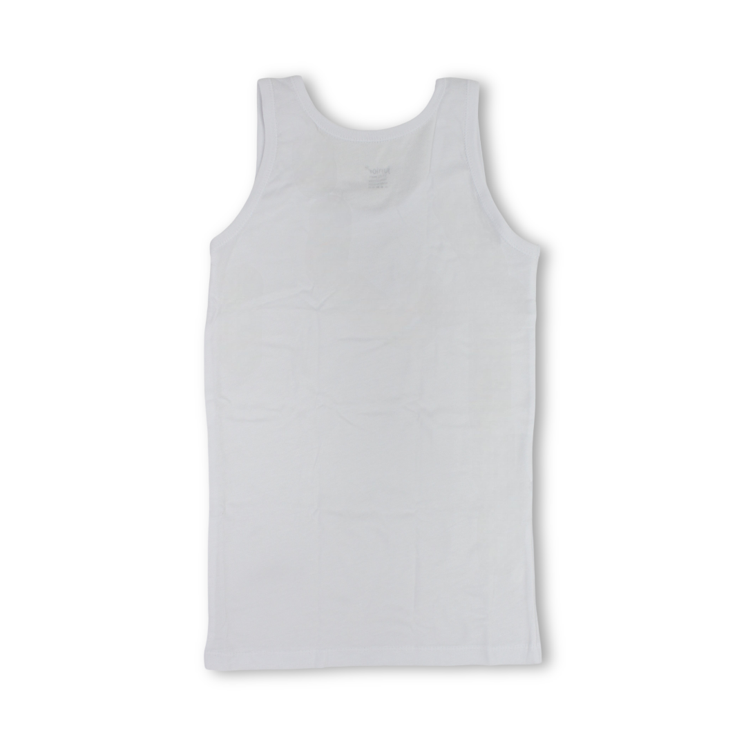 Girls Cotton Sleeveless Undershirt – White