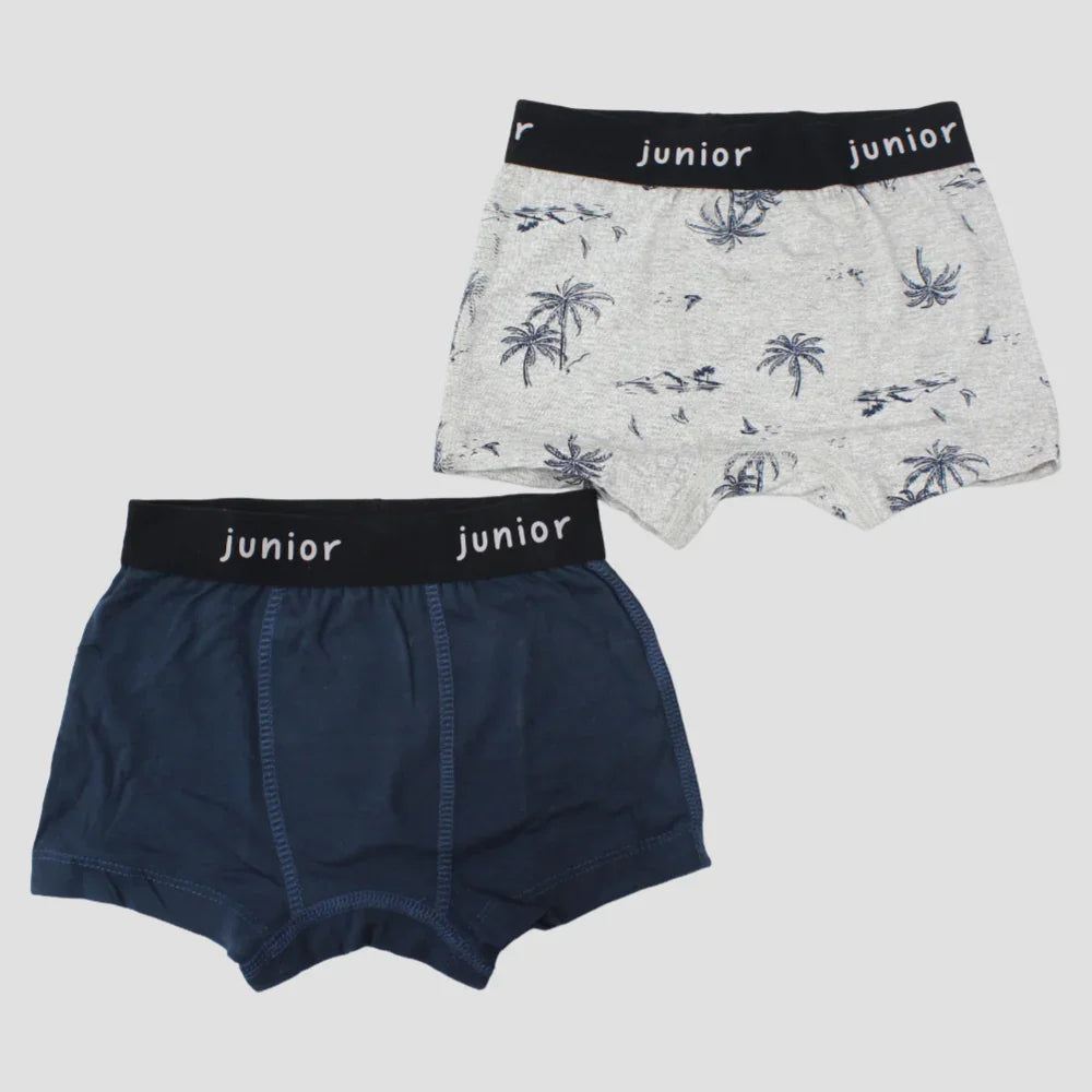 Pack of 2 - Multicolored Boys Cotton Boxer Shorts