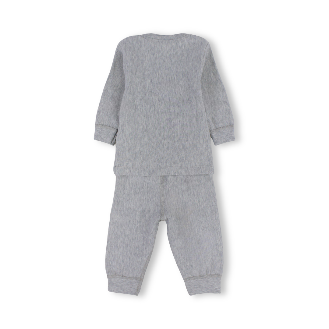 Unisex Baby Cotton Thermal Set – Grey
