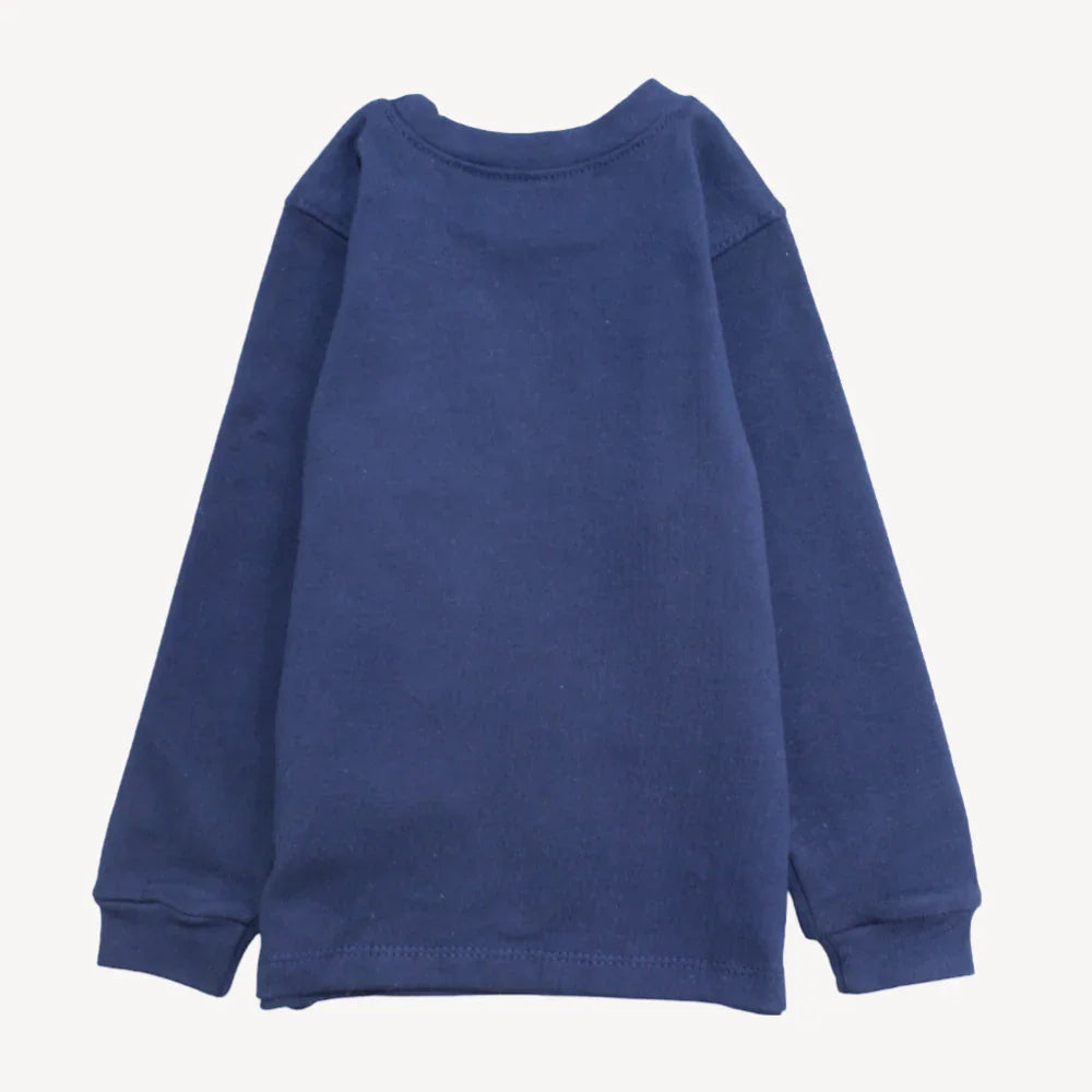 Plain Navy Long-Sleeved Undershirt