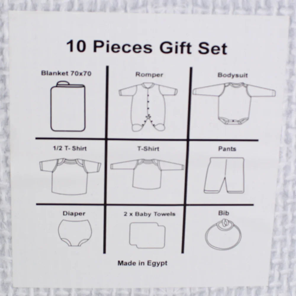 Pack of 10 - Baby Girls Gift Clothes Box Little Princess Set in Pink