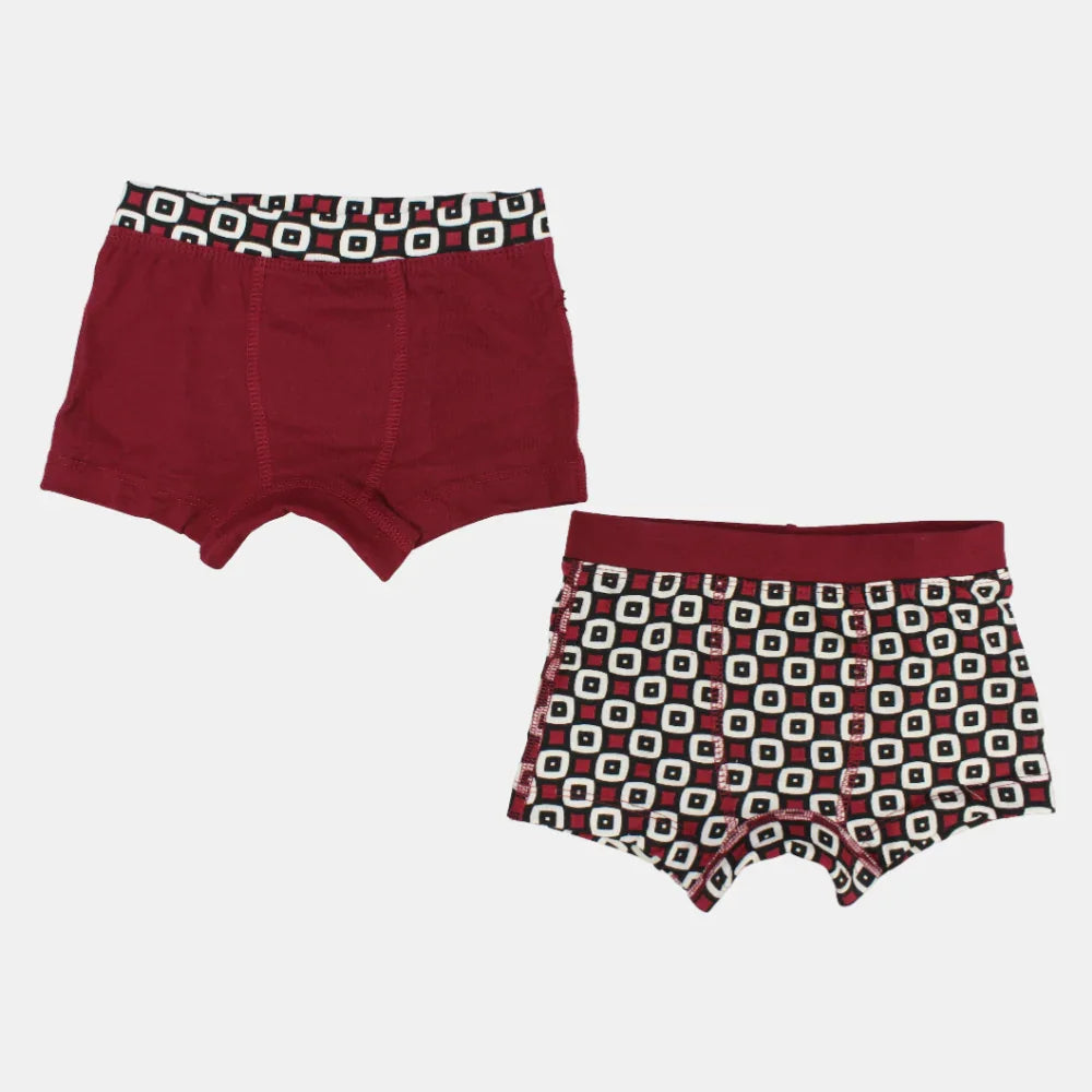 Pack of 2 – Boys Cotton Boxer Shorts Maroon