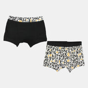 Pack of 2 – Boys Cotton Boxer Shorts & Gray & Navy