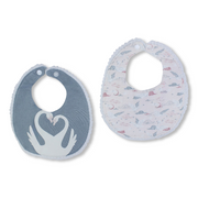 Cotton Bib Set –  Cute Flamingo Design (2 Pieces)