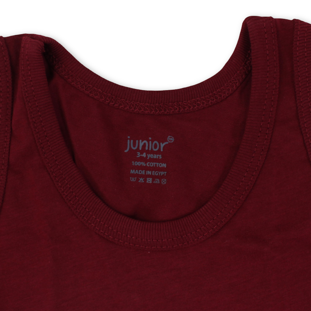 Boys Cotton Sleeveless Undershirt – Marron